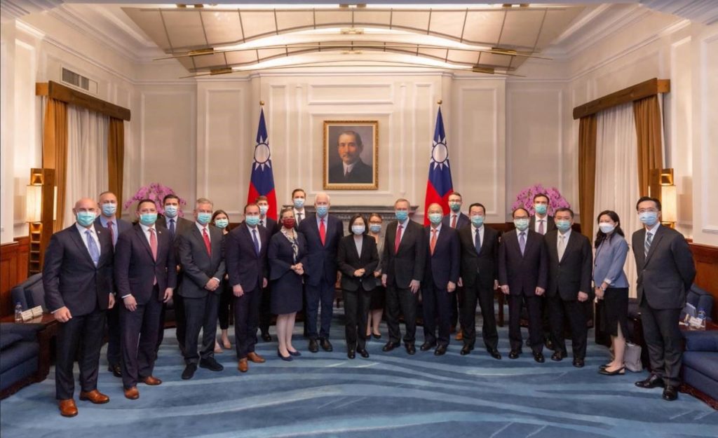 The delegation meets with President Tsai and members of Taiwan’s Ministries of Foreign Affairs and National Defense.