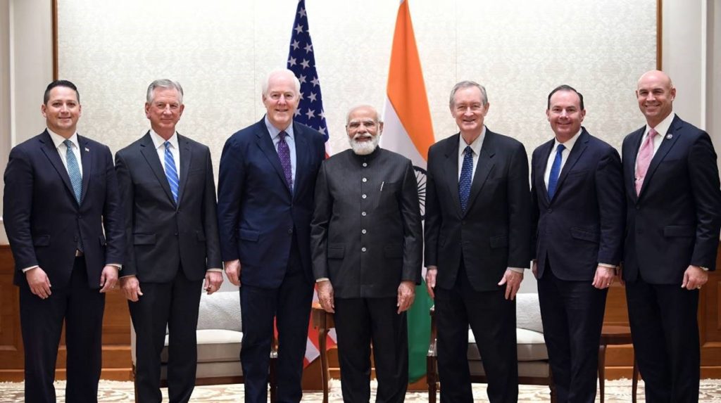 Members of the delegation discussed issues important to the U.S. and India with Prime Minister Modi.